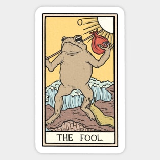 The Fool Toad Tarot Sticker